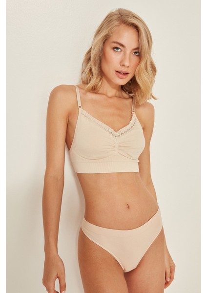 Dikişsiz Agraflı Toparlayıcı Sütyen Kadınlar İçin Nefes Alabilir Ten Renk 88% Polyamid fiyatları