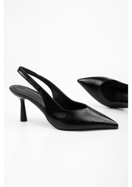 Kadın Alora Siyah Cilt Stiletto modelleri