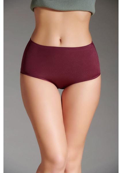 Kadın Yüksek Bel Külot C11003 Bordo