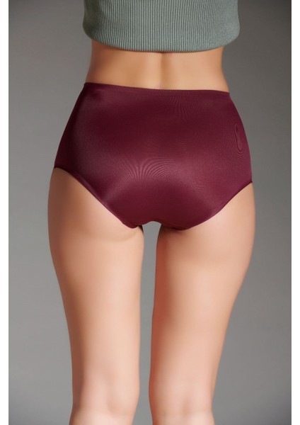Kadın Yüksek Bel Külot C11003 Bordo