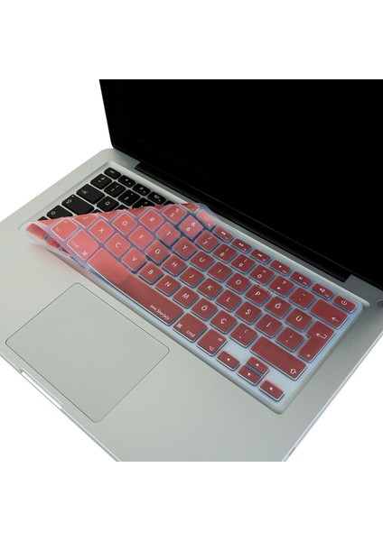 Klavye Koruyucu Macbook Klavye Air Pro (Türkçe Q) (Eski Usb'li Model 2008/2017) ile Uyumlu Pembe Altın