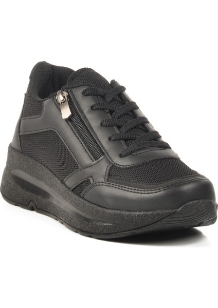 Siyah Nubuk Fileli Hafif Kadın Spor Ayakkabı 2420 G modelleri