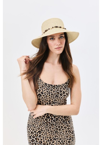 Hasır Plaj Şapkası Y25730-19 Bej