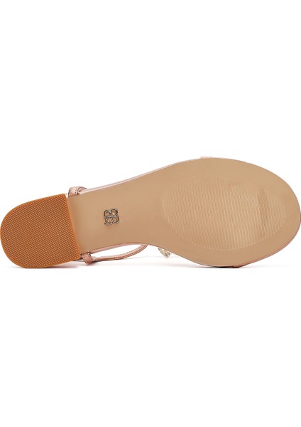 Kadın Pembe Taşlı Parmak Arası Sandalet 25sfe481032