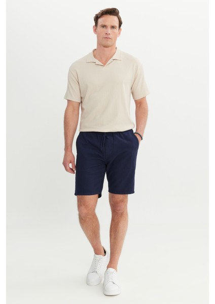 %100 Pamuk Comfort Fit Beli Bağlamalı Flamlı Yan Cep Şort fiyatları