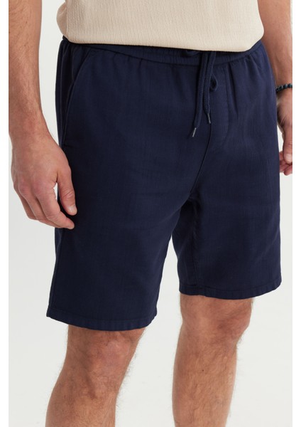 %100 Pamuk Comfort Fit Beli Bağlamalı Flamlı Yan Cep Şort fırsatları