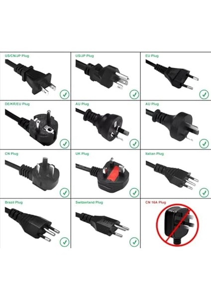 Lua Türk Erkek Fişli, Universal, Ingiliz Amerika Fişi Prizi, Çevirici, Priz Dönüştürücü, Seyahat Adaptörü, 16A 250V NK-605K