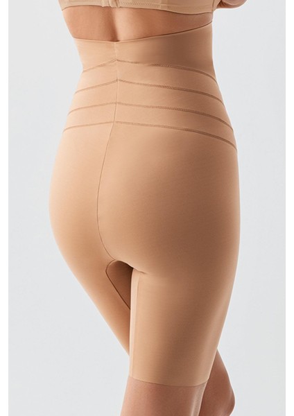 Yüksek Bel Lazer Kesim Uzun Boxer Korse 9604 Ten fırsatları