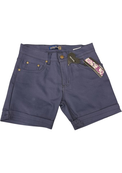 Jeans Keten Lacivert Kadın Mini Şort