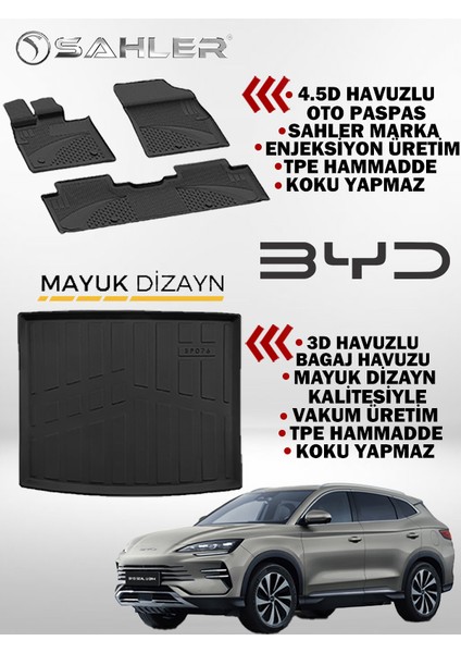 Byd Seal U Dm-I Sahler Premium Paspas ve 3D Alt Bagaj Havuzu