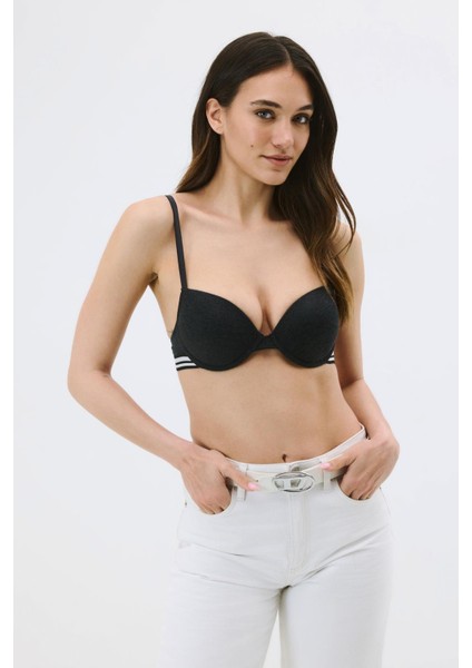 Desteksiz Penye Sütyen C15116 Antrasit