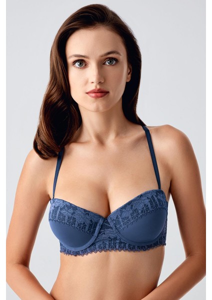Push Up Dantel Detaylı Sütyen C18375 Antrasit