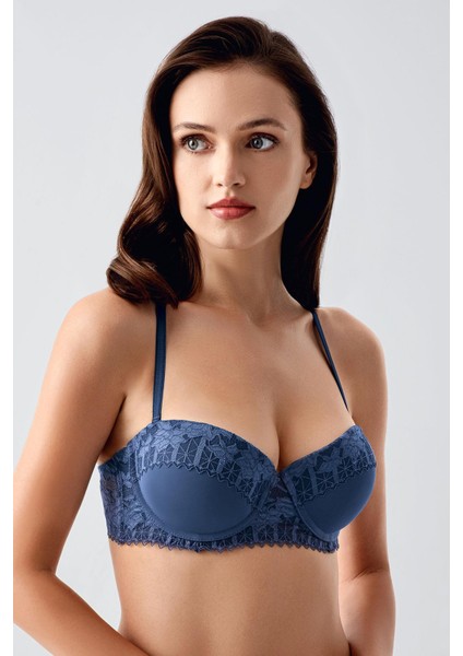 Push Up Dantel Detaylı Sütyen C18375 Antrasit