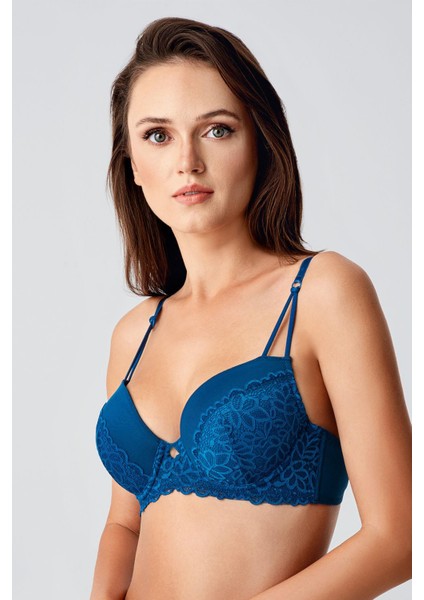Push Up Dantel Detaylı Sütyen C18415 Antrasit