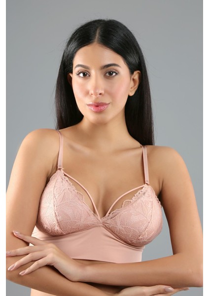 Kaplı Bralet Sütyen C18320 Capucino