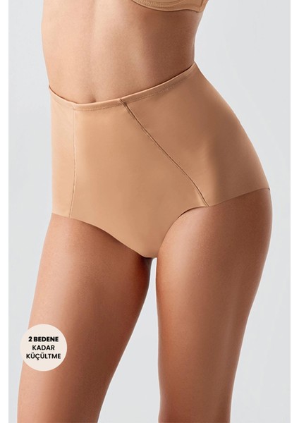 Yüksek Bel Lazer Kesim Korse Külot 9601 Ten