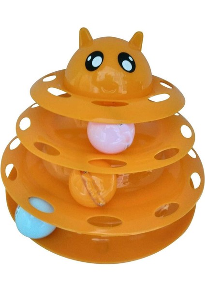 Kedi Başlıklı 3 Katlı Kedi Oyuncağı