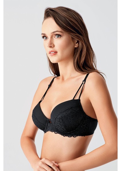 Push Up Dantel Detaylı Sütyen C18415 Siyah modelleri