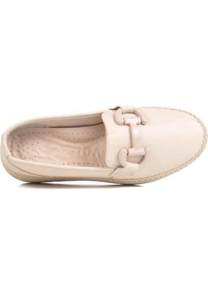 2045 Deri Bej Kadın Günlük Ayakkabı fırsatları