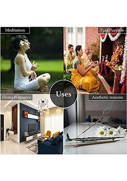 Darshan Yasemin Aromalı Karma Collection Long Time Uzun Süreli Geri Akış Jumbo Boy Backflow Jasmine/jazmin Cones Konik Tütsü Paket 10 Adet