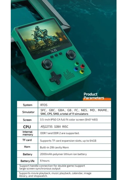 X6 Oyun Konsolu Yeni Nesil El Atarisi 10.000+ Oyun IPS Net Ekran Mp3/mp4/video Gamepad fırsatları