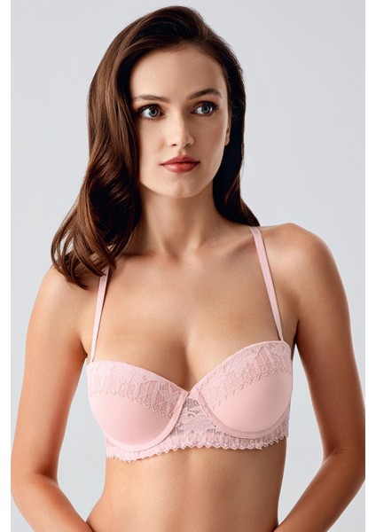 Push Up Dantel Detaylı Sütyen C18375 Pudra