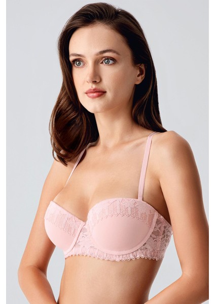 Push Up Dantel Detaylı Sütyen C18375 Pudra