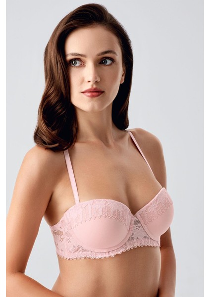 Push Up Dantel Detaylı Sütyen C18375 Pudra