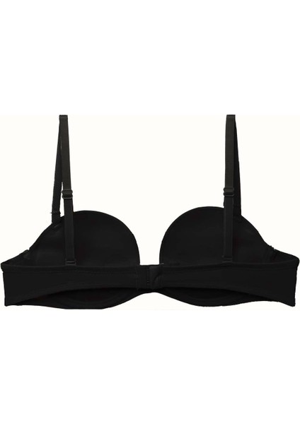 3'lü Paket Double Push Up Straplez Yumuşak Kaplı Örme Sütyen C37040 Siyah/ten fırsatları