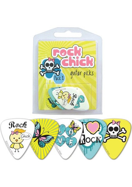 Grover Allman GR-019 Rock Chıck Pack2 Gitar Pena Seti 5 Li