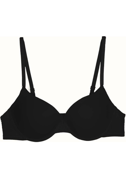 3'lü Paket Push Up Yumuşak Kaplı Örme Sütyen C38015 Siyah/ten modelleri
