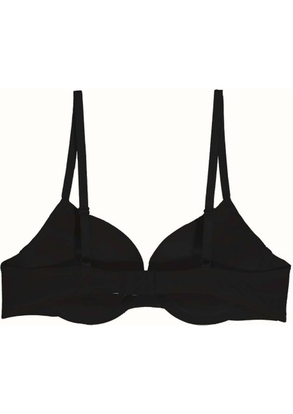 3'lü Paket Push Up Yumuşak Kaplı Örme Sütyen C38015 Siyah/ten fırsatları