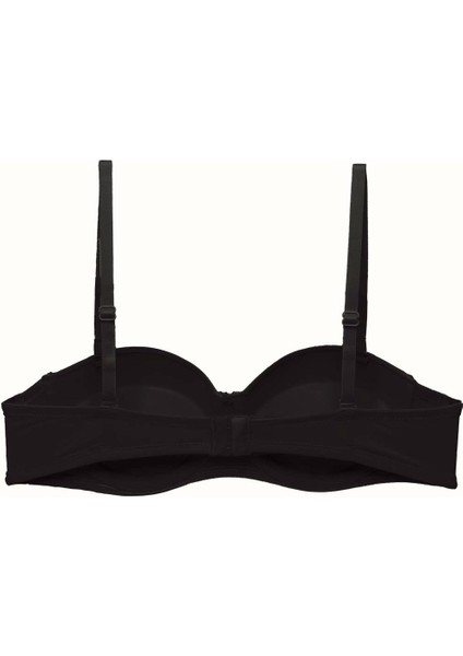 3'lü Paket Push Up Straplez Yumuşak Kaplı Örme Sütyen C37055 Siyah/ten fırsatları