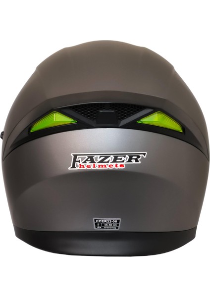 Motosiklet Çene Açılır Kask Ece 22.06 Sertifika Güneş Vizörü Motor Kaskı Mat Titanium