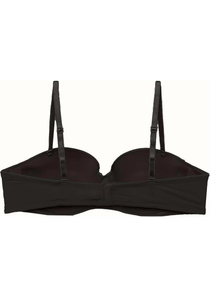 3'lü Paket Push Up Straplez Yumuşak Kaplı Örme Sütyen C38025 Siyah/ten fırsatları