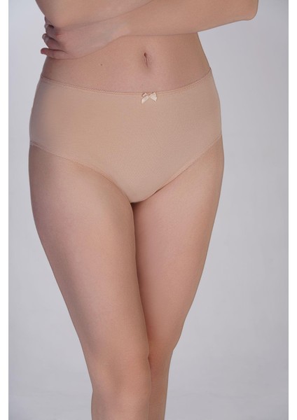 3'lü Paket Yüksek Bel Bikini Külot 5002 Ten