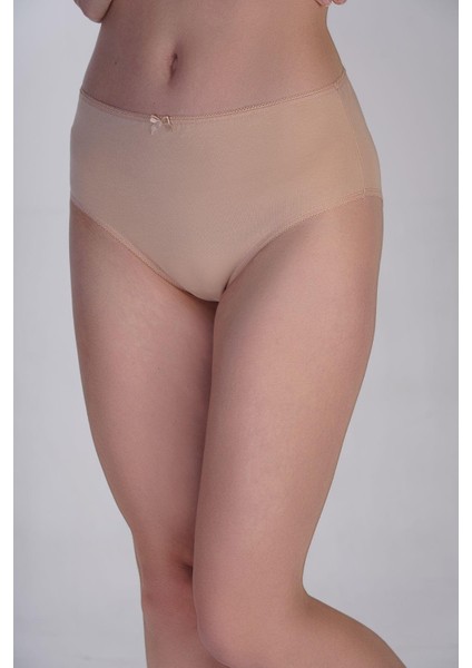 3'lü Paket Yüksek Bel Bikini Külot 5002 Ten