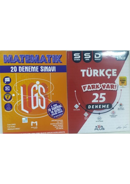 Yayınları 8. Sınıf Matematik 20'li Deneme+Kva 8. Sınıf Türkçe 25 Li Deneme