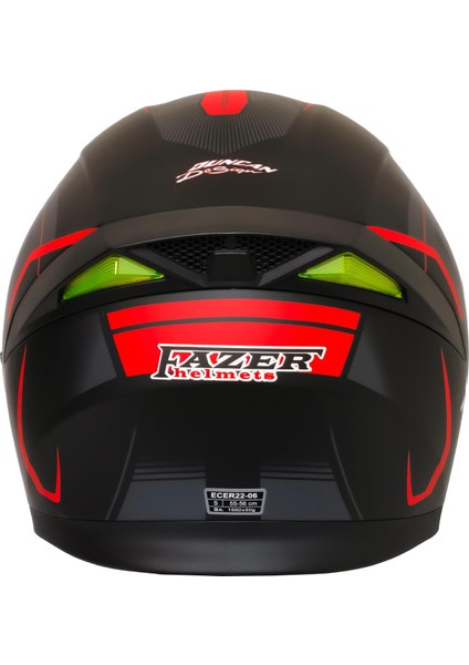 Motosiklet Çene Açılır Kask Ece 22.06 Sertifika Güneş Vizörü Motor Kaskı Duncan Red