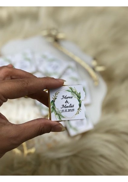Isme Özel 50 Adet Söz/nisan/nikah/kız Isteme Madlen Çikolata