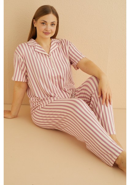 50501-607 Kadın Büyük Beden Pijama Takımı
