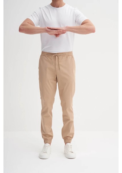 Gabardin Bej Erkek Pantolon 04