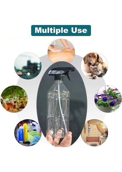 1100 ml Fonksiyonlu Şeffaf Sprey Şişesi 1000ML Tetikli Sprey Bidonu Su Kabı, Berber Fısfısı Boş Şişe