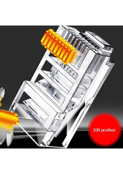 Plus PX-CAT460 Cat6 Jak, RJ45 Konnektör, Cat6 100 Lü Paket