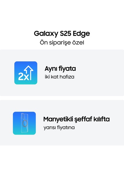 Galaxy S25 Edge 512 GB 12 GB Ram (Samsung Türkiye Garantili) Titanyum Gümüş