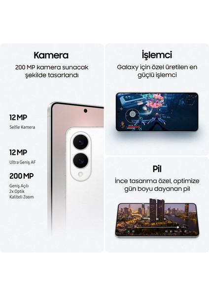 Galaxy S25 Edge 512 GB 12 GB Ram (Samsung Türkiye Garantili) Titanyum Gümüş