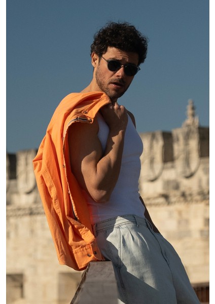Slim Fit Dar Kesim Pamuk Fitilli Atlet
