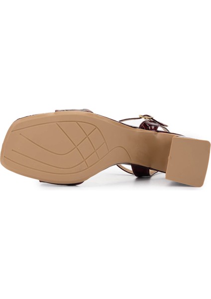 Kadın Vegan Bordo Topuklu Ayakkabı 891 904 Bn Ayk Y25 Bordo Kroko indirimleri