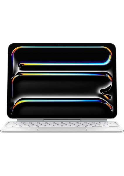 iPad Magic Keyboard Kılıf: 11 Inç iPad Pro (M4) Için, Harika Yazma Deneyimi, Yerleşik Trackpad, Işlev Tuşu Sırası, Türkçe F Klavye — Beyaz