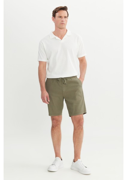 %100 Pamuk Comfort Fit Beli Bağlamalı Flamlı Yan Cep Şort fiyatları